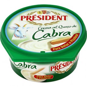 Crema de queso de cabra PRESIDENT tarrina 125 grs